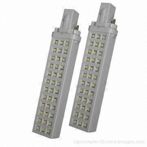 G23 LED Bulb Light with 60pcs 3528 SMD LED, White and Warm White, Frosted PC Reflector